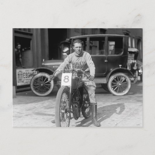 Carte Postale Champion Motorcycle Racer, 1922 (Devant)