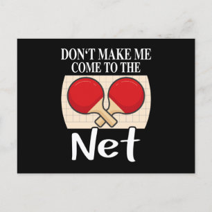 Carte Postale Championnat de tennis de table de ping-pong Player