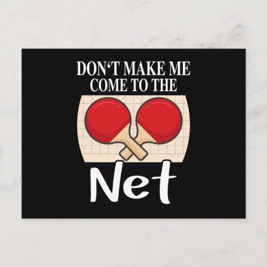 Carte Postale Championnat de tennis de table de ping-pong Player (Devant)