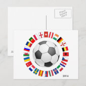 Carte Postale Championnat d'Europe de football 2016 (Devant / Derrière)