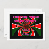 Carte Postale Championnats du monde d'athlétisme du Kenya : Drap (Devant / Derrière)