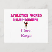 Carte Postale Championnats du monde d'athlétisme Kenya Runner :  (Devant)