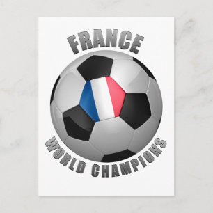 CARTE POSTALE CHAMPIONS DE FOOTBALL FRANCE