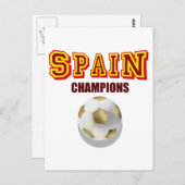 Carte Postale Champions du monde d'Espagne 2010 (Devant / Derrière)