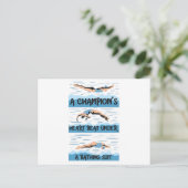 Carte Postale Champions Swimmer - maillot de bain (Debout devant)