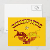 Carte Postale Champions toro taureaux espagnols 2010 (Devant / Derrière)