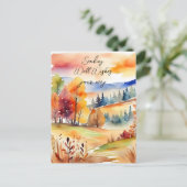 Carte Postale Champs automnaux automne aquarelle paysage bien so (Debout devant)