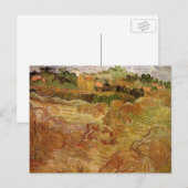 Carte Postale Champs de blé avec Auvers par Vincent van Gogh (Devant / Derrière)