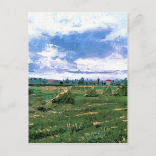 Carte Postale Champs de blé avec des piles, Vincent van Gogh