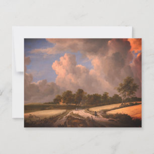 Carte Postale Champs de blé par van Ruisdael :
