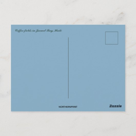 Carte Postale Champs de café à Jacmel Bay Haïti (Dos)
