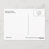 Carte Postale Champs de canne à sucre — Queensland, Australie (Dos)