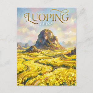 Carte Postale Champs de colza de Luoping, Chine