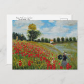 Carte postale Champs de coquelicots près d'Argente (Devant / Derrière)