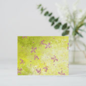 Carte Postale Champs de fleurs roses (Debout devant)
