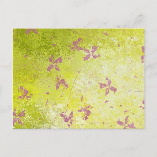 Carte Postale Champs de fleurs roses (Devant)
