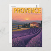 Carte Postale Champs de lavande de Provence (Devant / Derrière)