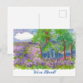Carte Postale Champs de lavande maison que nous avons déplacés (Devant / Derrière)