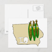 Carte Postale Champs de maïs de l'Iowa (Devant / Derrière)