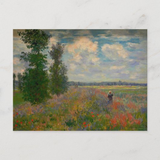 Carte Postale Champs de Pavot Claude Monet Art (Devant)