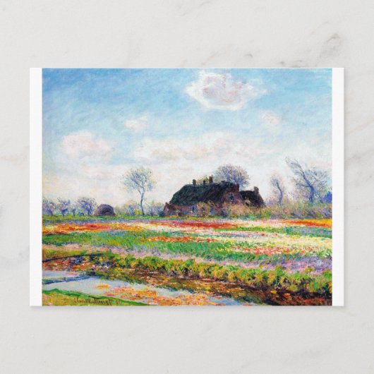 Carte Postale Champs de tulipes dans la Pays-Bas, Monet (Devant)