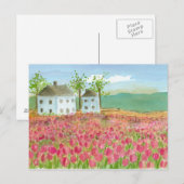 Carte Postale Champs de tulipes de maison Shaker Moving Faire-pa (Devant / Derrière)