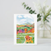 Carte Postale Champs Orange (Debout devant)