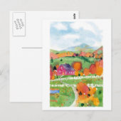 Carte Postale Champs Orange (Devant / Derrière)