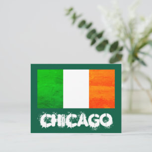 Carte Postale Chance et fierté de Chicago - Irlandais avec drape
