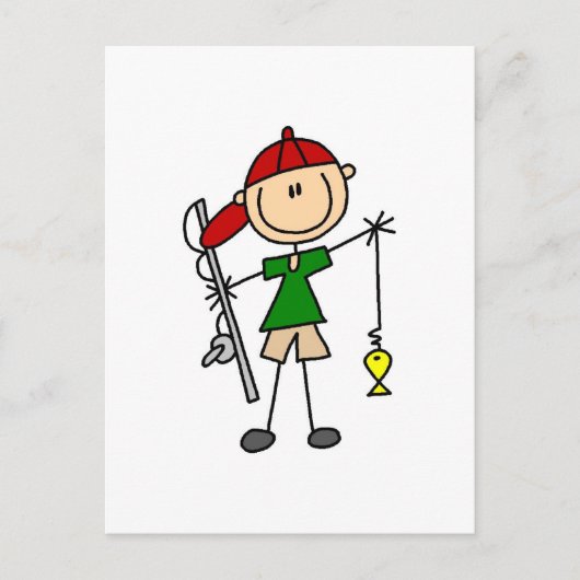 Carte Postale Chandail de pêche figure (Devant)