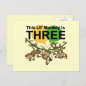 Carte Postale Chandails et cadeaux pour le 3e anniversaire des s (Devant / Derrière)