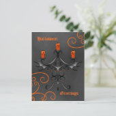 Carte Postale Chandelabre gothique Halloween (Debout devant)