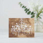 Carte Postale Chandelier Cuivre Chic (Debout devant)