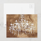 Carte Postale Chandelier Cuivre Chic (Devant / Derrière)