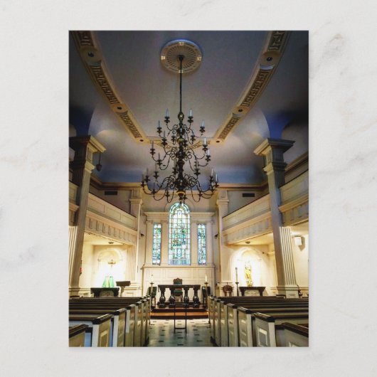 Carte Postale Chandelier de l'église (Devant)