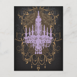 Carte Postale chandelier de paris vintage à steampunk goth victo