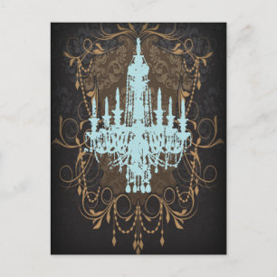 Carte Postale chandelier de paris vintage à steampunk goth victo