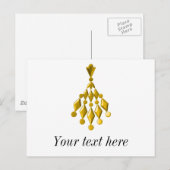 Carte Postale Chandelier en or (Devant / Derrière)