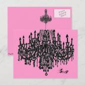 Carte postale Chandelier parisien (Devant / Derrière)
