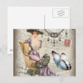 Carte Postale chandelier Vintage victorien (Devant / Derrière)