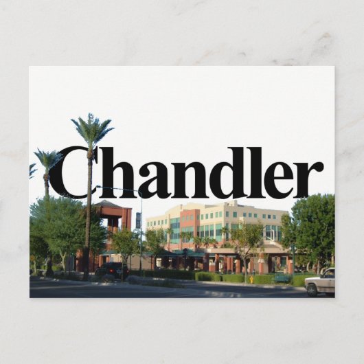 Carte Postale Chandler Arizona Skyline avec Chandler dans le cie (Devant)