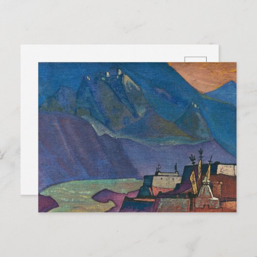 Carte Postale Chandra River, 1932 par Nicholas Roerich (Devant / Derrière)