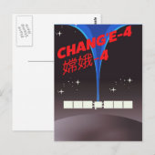 Carte Postale Chang'e-4 espace Chine Art. (Devant / Derrière)
