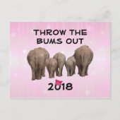 Carte Postale Change Date to 2020 Pink Hat Throw the Bum Out (Devant)