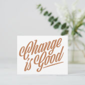 Carte Postale Change is Good Moving Faire-part Postcard (Debout devant)