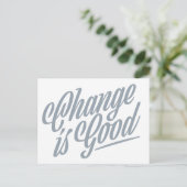 Carte Postale Change is Good Moving Faire-part Postcard (Debout devant)