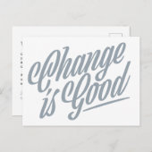 Carte Postale Change is Good Moving Faire-part Postcard (Devant / Derrière)