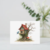 Carte Postale Change of Address Charming Bird House (Debout devant)