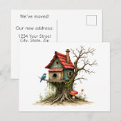 Carte Postale Change of Address Charming Bird House (Devant / Derrière)