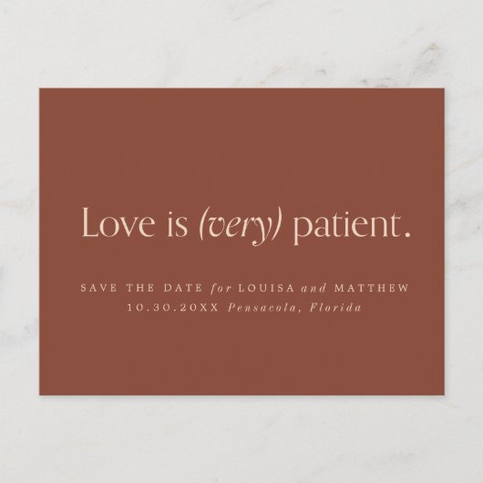 Carte Postale Change the Date Covid Save the Date Postcard (Devant)
